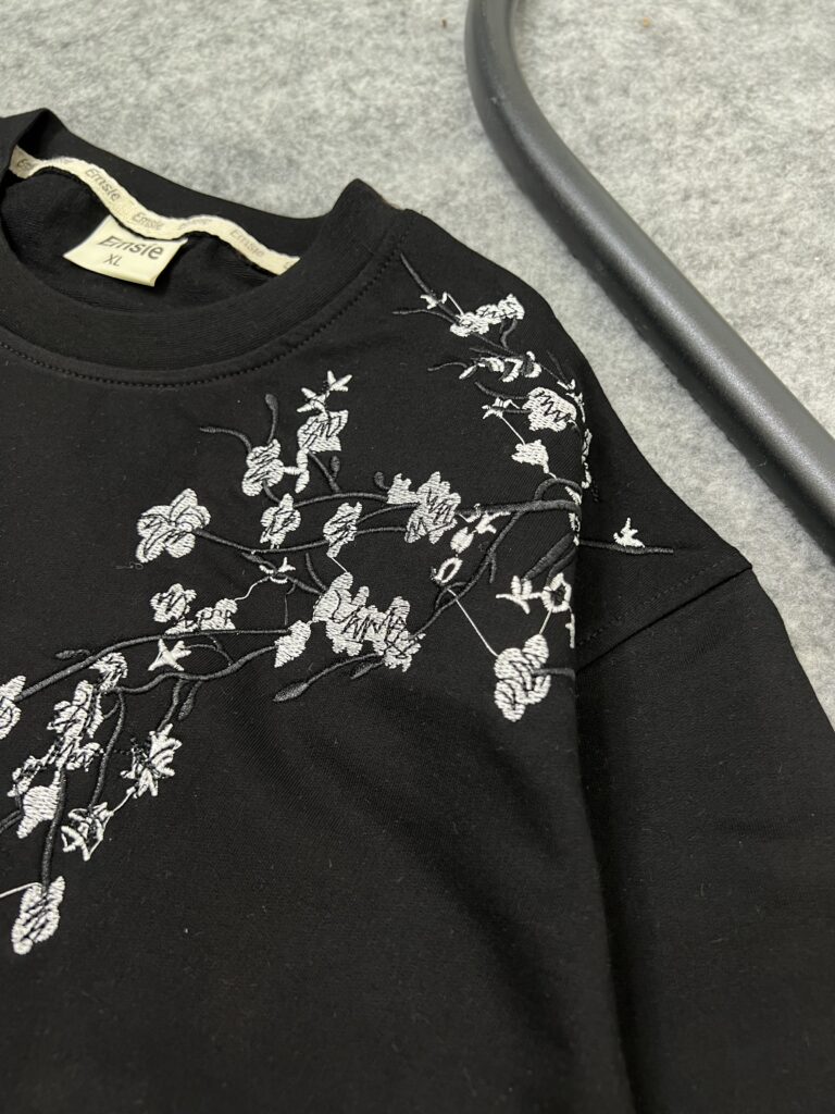 پک 4 تایی تیشرت گلدوزی شکوفه (مشکی)499/000